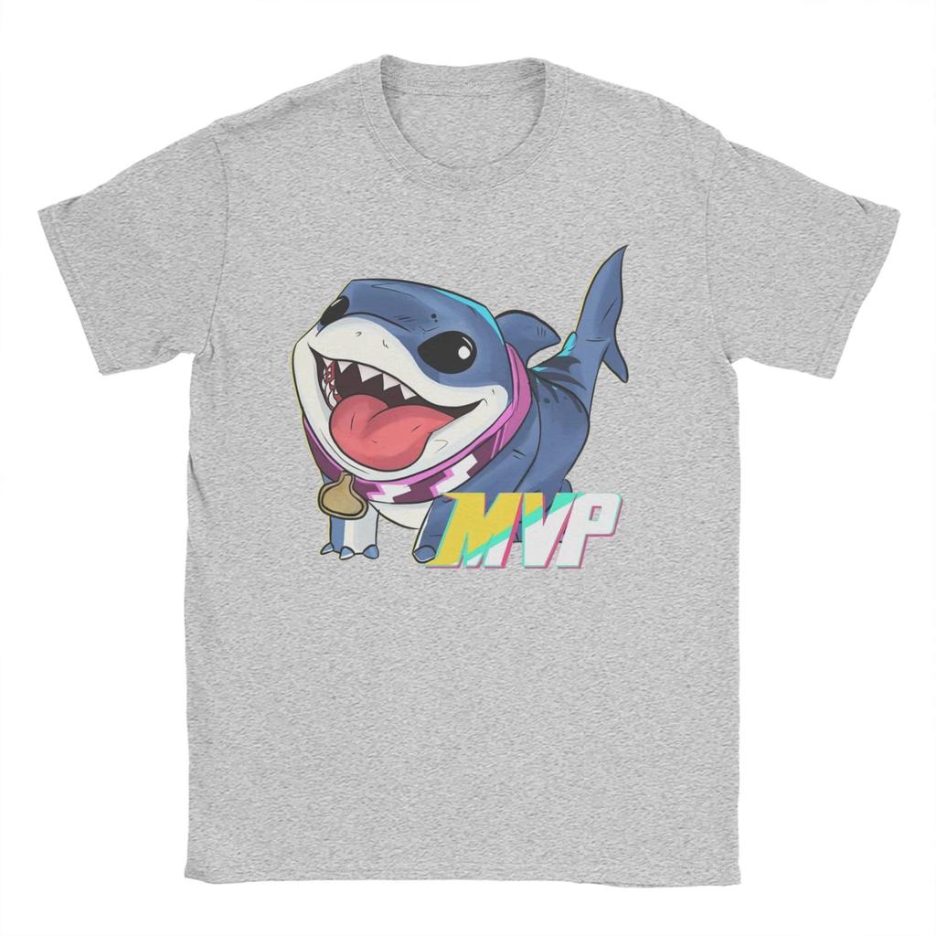 Anime Shark  Graphic Print Autumn Cotton Men's and Women's T-shirt Short Sleeve Street Fashion Trend Clothing Winter Innerwear