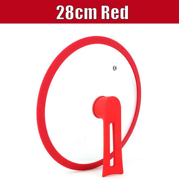 24-32cm Universal Pot Pan Covers Vertical Stand Pot Lids Silicone Replacement Pan Lid Glass Top Cover for Skillet Pot Frying Pan