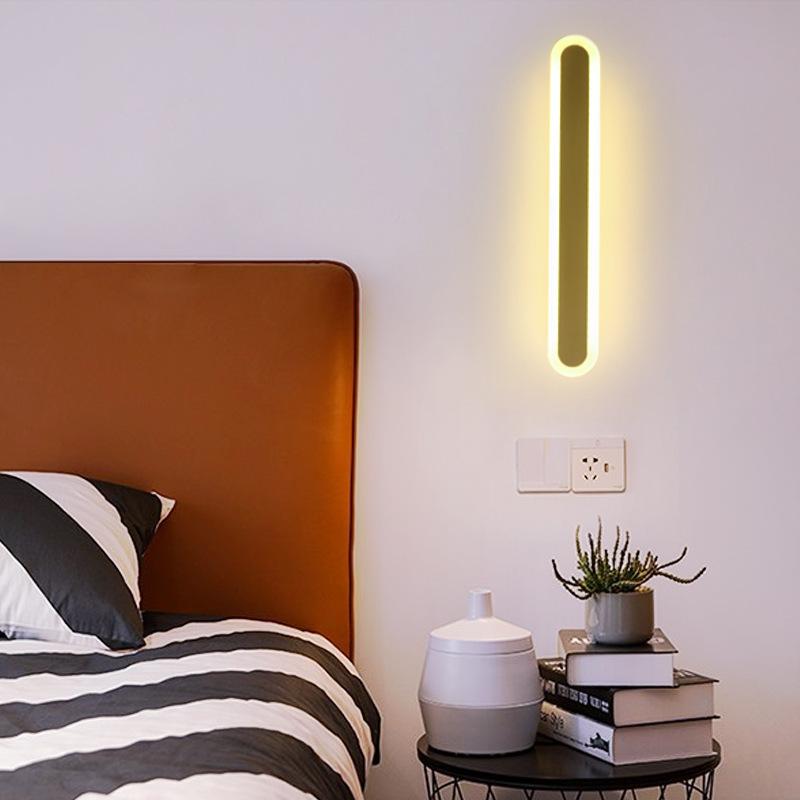 Modern Minimalist Nordic Led Wall Light Bedside Bedroom Living Room Background Corridor Stair Porch Lamp