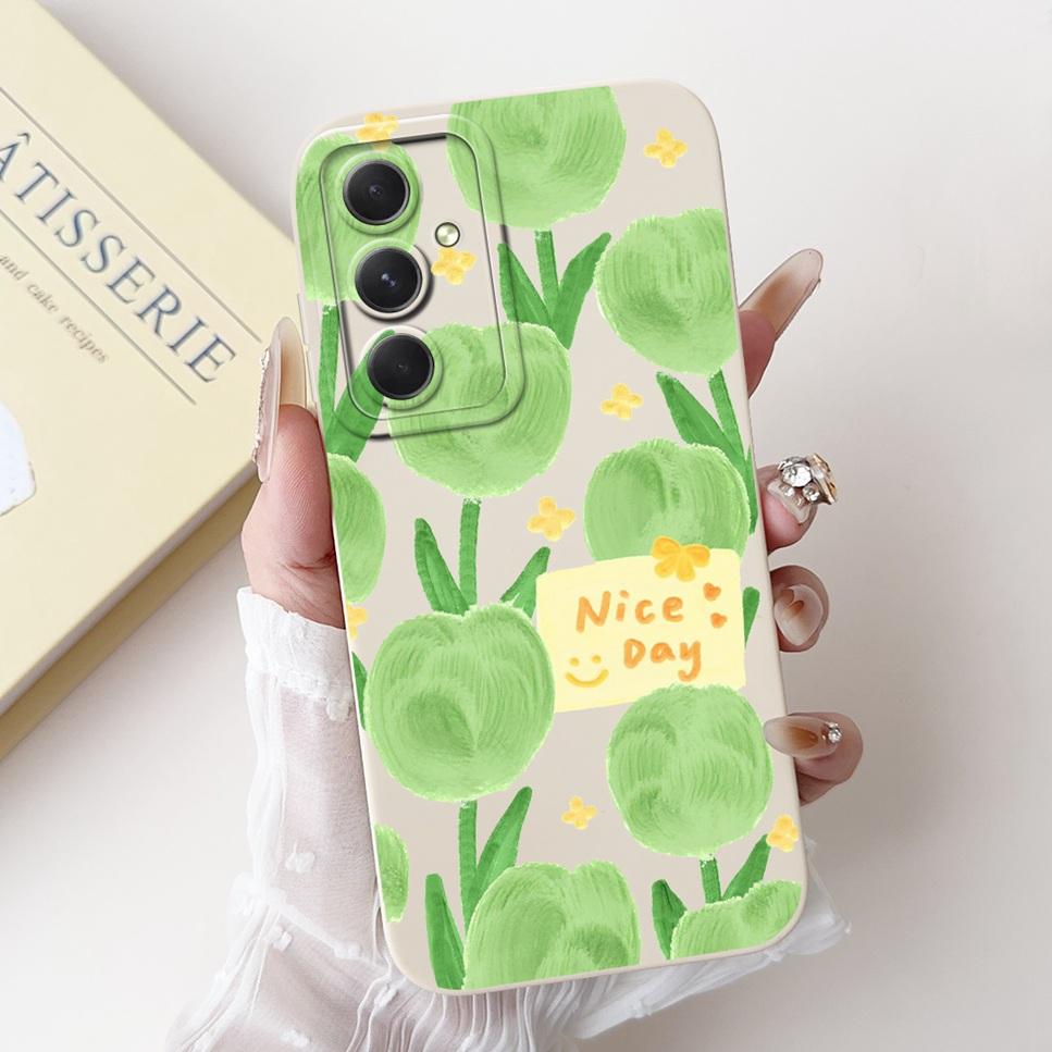For Samsung Galaxy M55 Case SM-M556B Flower Cartoon Panda Soft Silicone Cover For Samsung M55 5G 6.7"Shockproof Phone Case Funda