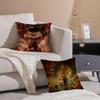 Chinese-Style Cartoon Art Film N-Ne Zha Pillow Case Pattern Printed Pillowcase For Living Room Sofa Cushion Cover