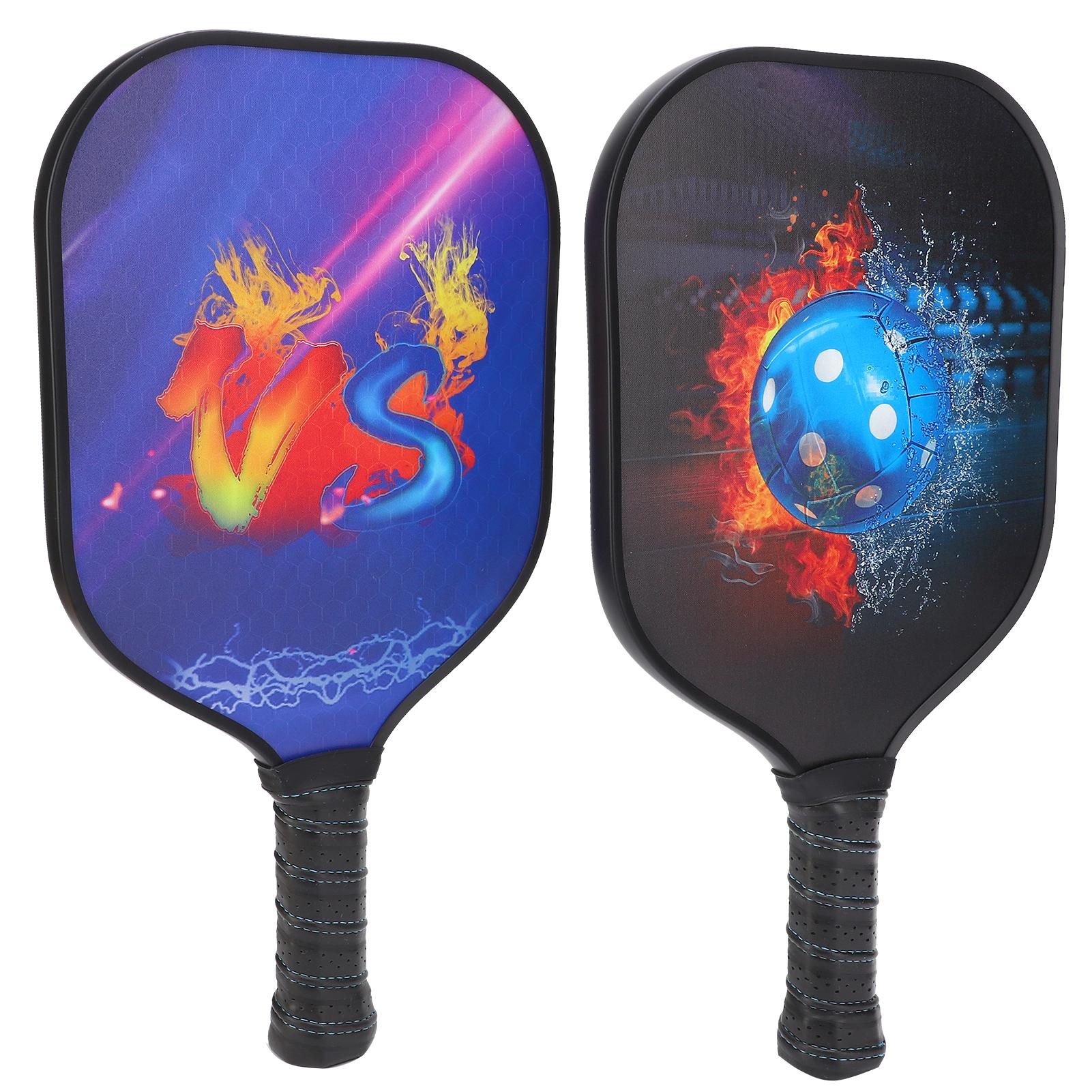 

2 шт. ракетки для пиклбола, портативные ракетки из стекловолокна для спорта на открытом воздухе с 4 мячами