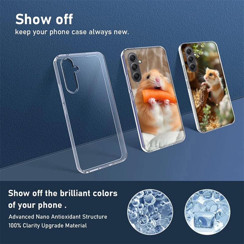 Hamsters With Hats Have Ears Phone Case For Samsung A54 A34 A24 A14 A53 A33 A23 A13 A52S A32 A22 A12 A17 Galaxy A03S A04S A02S A