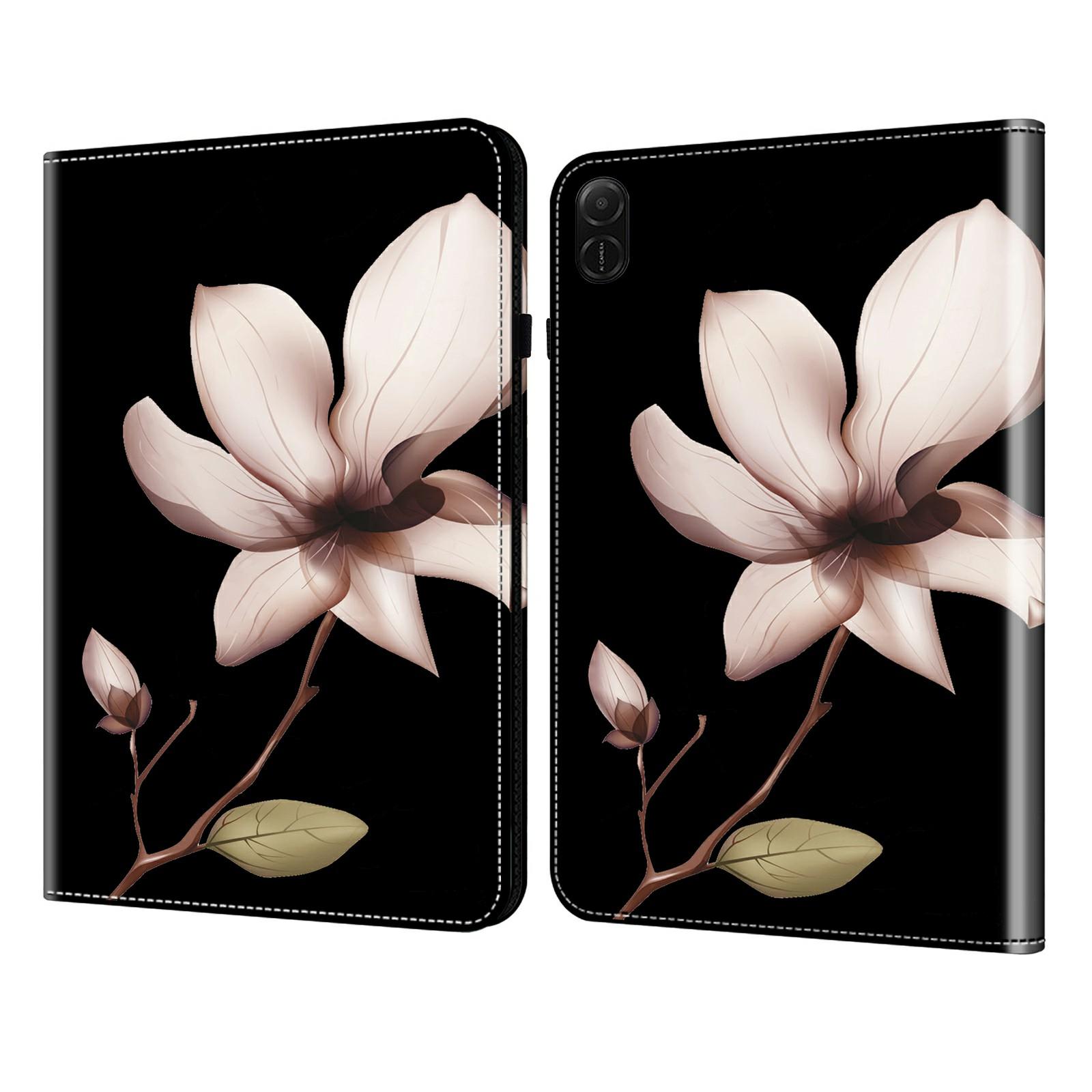 

Чехол для Honor Pad X8a с принтом, кожаная обложка для планшета со слотом для карт Pink Flower