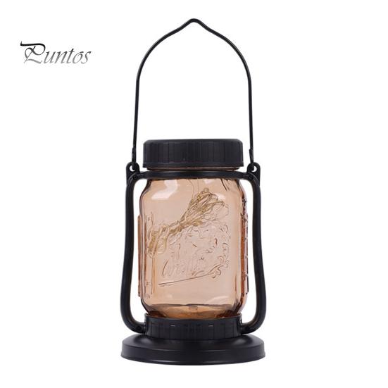Outdoor Camping Lantern 1/2Pcs Solar Lantern, Waterproof Rechargeable Super Bright LED Glass Yard Lighting Lamp, Emergency Hiking Tent Hanging