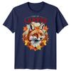 Re delle Foglie Volpe Foglie d'Autunno Stagioni T-Shirt Grafica Unisex