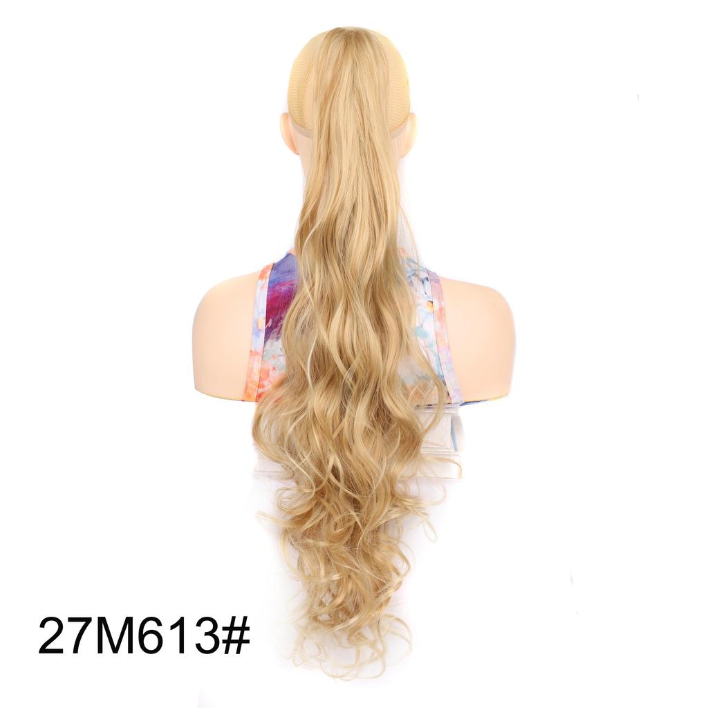 32 Zoll Langes Welliges Pferdeschwanz-Haarteil Flexibles Umwickelbares Pferdeschwanz-Haarteil für Damen Natürliches Aussehen Synthetisches Haar-Add-On