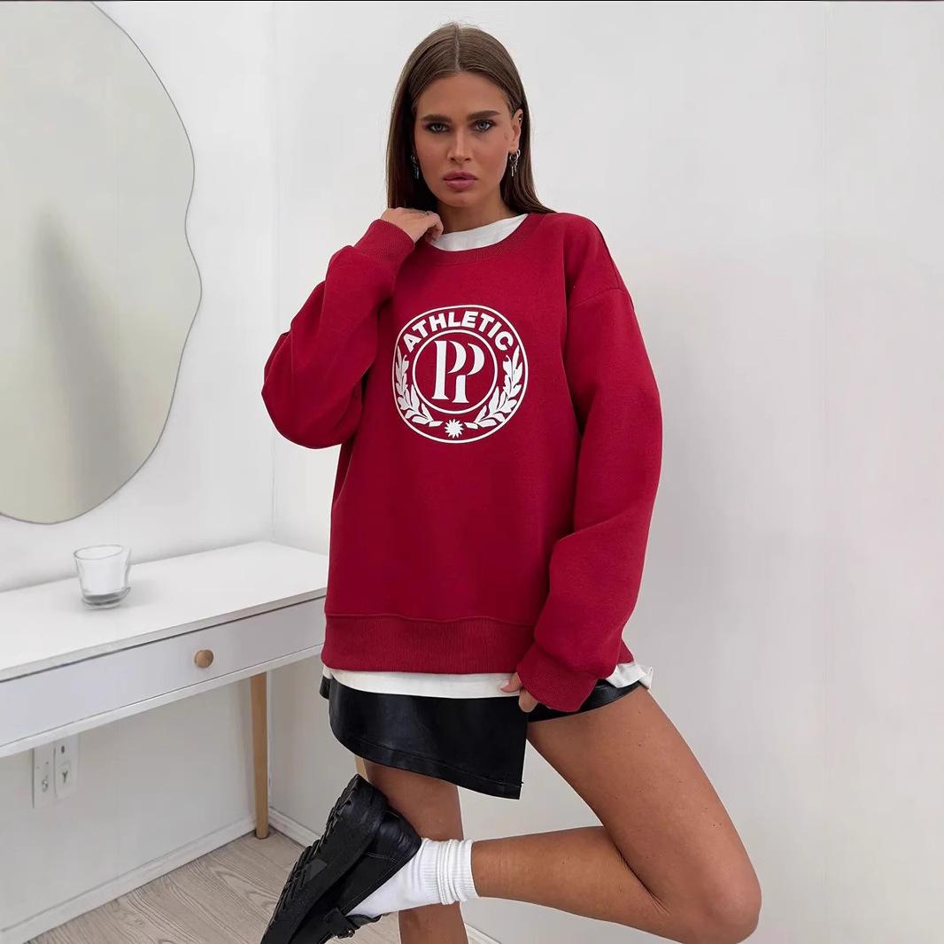 American-style foreign style versatile trend personality niche design sense printing simple ins style personality S