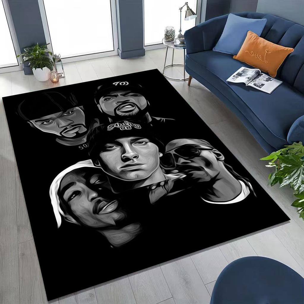 Legends Rapper Collection HIP HOP Rap Star Art Rug for Bedroom Living Room Sofa Home Doormat Decor, Large Kid Non-slip Floor Mat