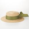 New Wide Bow Flat Top Straw Straw Hat Spring and Summer Outdoor Travel Sunscreen Sunshade Flat Top Straw Hat Beach Hat