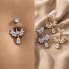 Anneau de nombril design papillon zirconium Anneau de nombril scintillant Piercing de nombril ailes mode Femmes