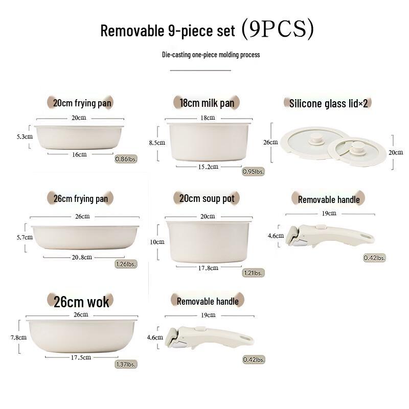 Triceratops Maifan Stone 9-Piece Cookware Set