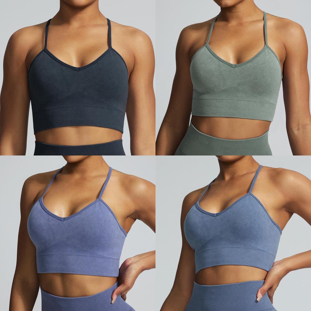Youth Female Sports Bra With Nylon Spandex Fabric For Running And Fitness Activities