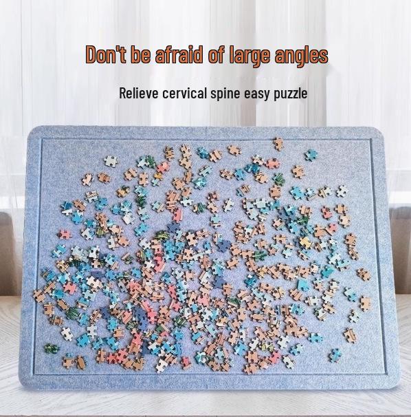 

Jigsaw Puzzle Felt Board - 1000-Piece Foldable, Thickened, Handmade Mat