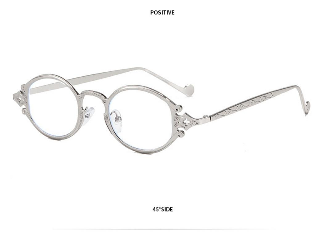 Female S Metal Rock Style Sunglasses Retro Punk Oval Frame Engraved Sunglasses Men S Cool Driving Sunglasses Street Tide Things