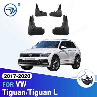 4Pcs Car Mudflaps Front Rear Mud Flaps Mudguards Splash Guards Fender Flares for VW Tiguan/Tiguan L 2017 2018
