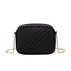 Small bag chain shoulder crossbody camera bag striped change mobile phone women's bag