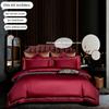 4/6pcs Duvet Cover 100% Egyptian cotton Three Lines embroidery housse de couette for bedroom Pure Cotton Bed Cover King