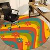 1pc Floral Vibrant Office Round Area Rug, Indoor Mat Suitable For Office, Under Office Chairs Bedroom Living Room Home Decor, Room Deco 069