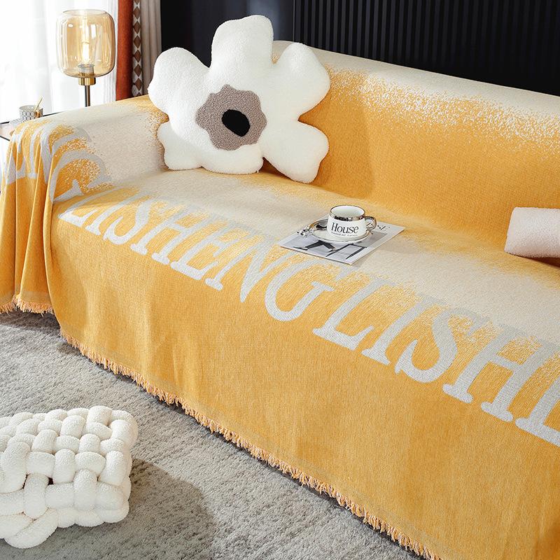 Housse de canapé américaine en Chenille, nouvelle couverture décorative universelle quatre saisons pour salon, une pièce, couverture complète anti-poussière