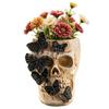 Halloween Skull With Black Butterfly Resin Desktop Organizer Decorative Vase Home Party Decoration Craft