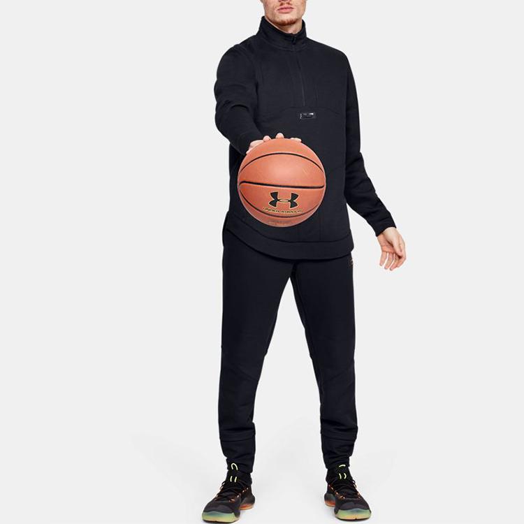 Under Armour SC Basketball Sports Solid High-Neck Sweatshirt Men Tops Black 1342981-001
