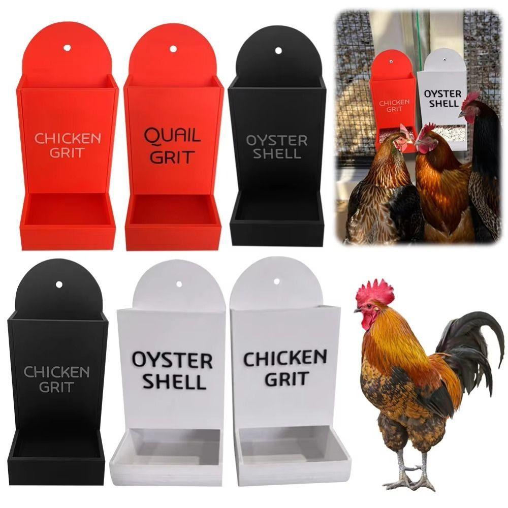 Hanging Chicken Feeder Trough Wide Mouth Creative Gravity Poultry Feeder Precision Gravity Coop Feeding Station Oyster Shell