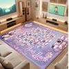 Tapis de sol en velours cristal thème chat Nom personnalisé texte Tapis chaud Décoration de maison