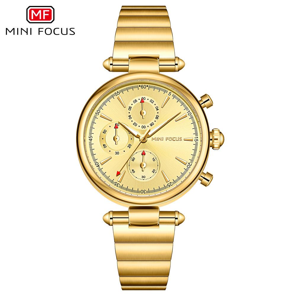 Women's Watch Fashionable Casual Women's Watch Multifunctional Waterproof Quartz Watch Steel Band Women's Watch