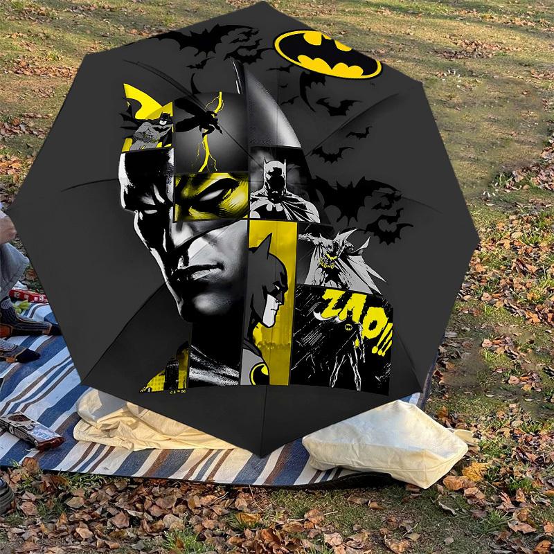 1PC Warner Batman Zap! Umbrella-8-Rib Reinforced, Automatic Open, Lightweight & Durable-A33