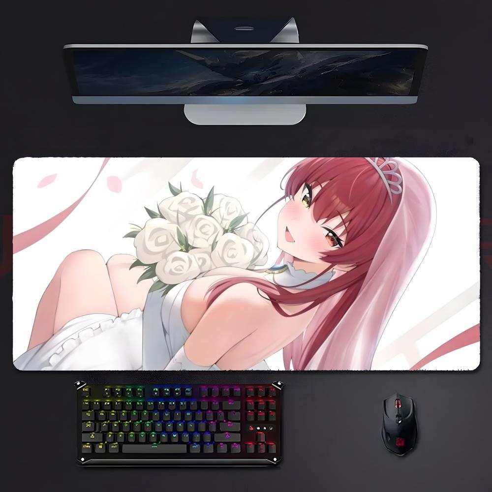 Virtual Idol Charming HHoushou MMarine Mouse Pad Large Gaming Mousepad with Stitched Edges Thickened Desk Mat PC