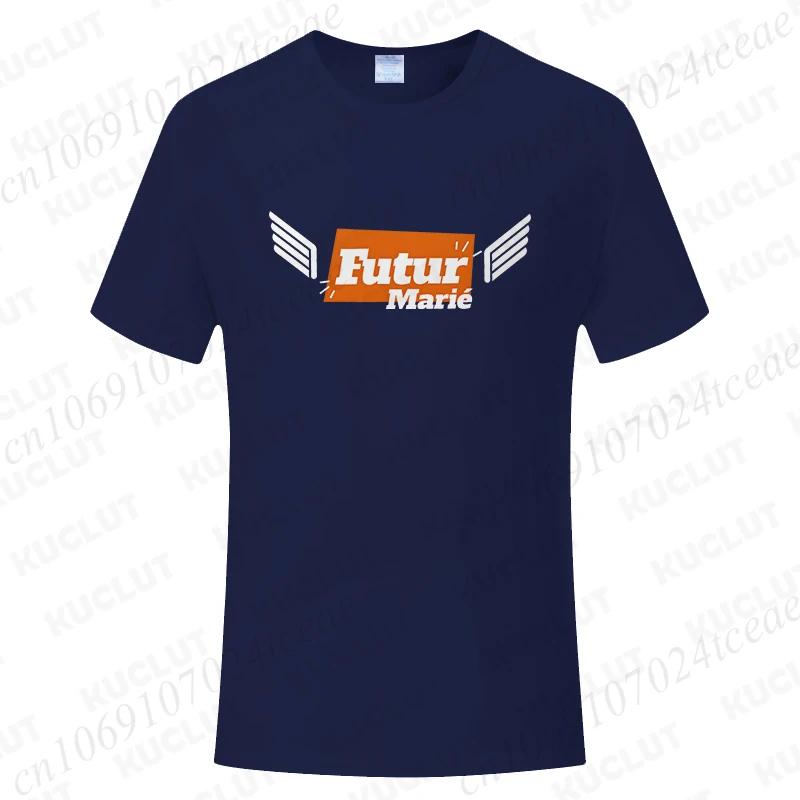 French Evg Team Future Groom Man T-shirt Boyfriend Single Farewell Bachelor Party Squad Tees Shirt Funny Graphic Wedding Tops