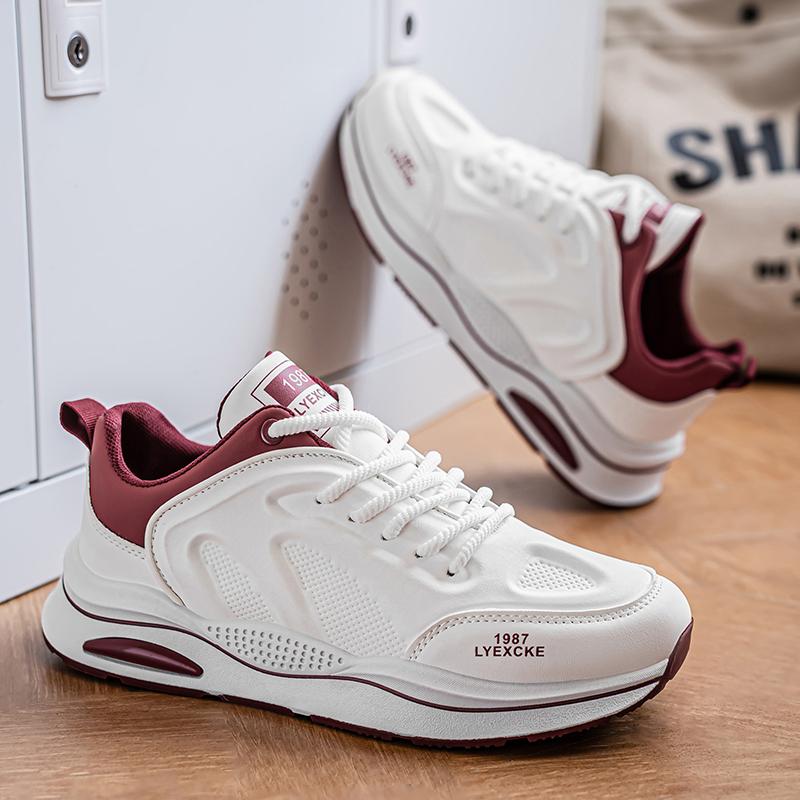 New Fashion Men 's Four Seasons Comfortable Thick Sole Shoes Students BoysTrending Soft Sole Breathable Casual Running Sneakers