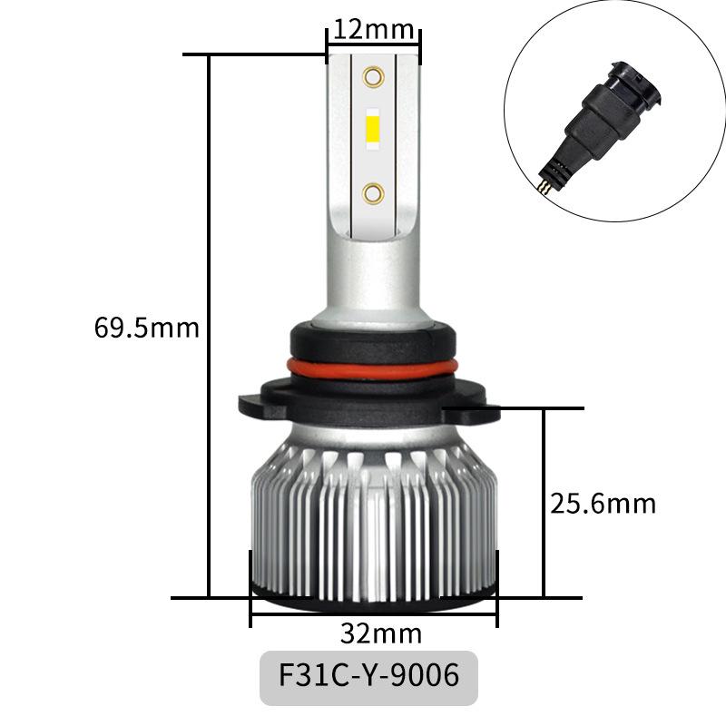 

12V 6000K Super Bright LED Headlight Bulb for Car & Motorcycle (H1/H7) Gun Color