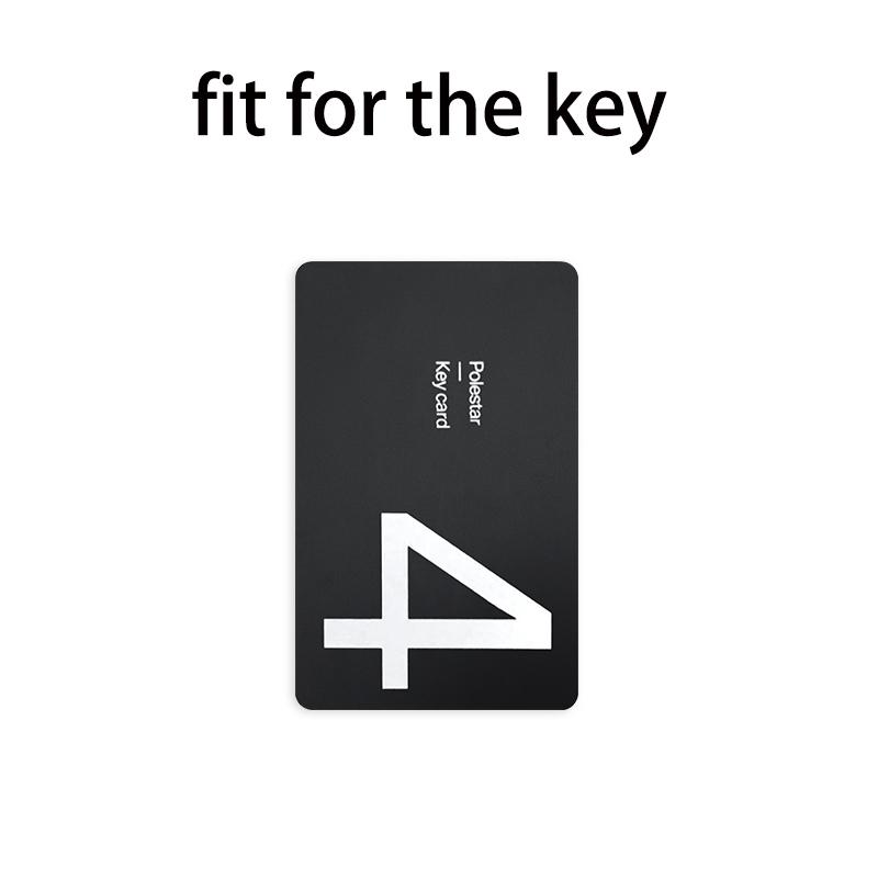 Suede Car Smart NFC Card Key Case Full Cover Shell Holder Protector For Volvo Polestar 3 Polestar 4 2023 2024 Keychain Accessory