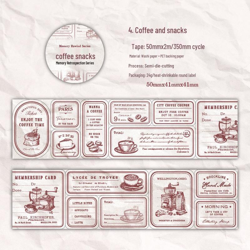 

Сумерки и вырубной васи-скотч: Ретро Черно-белые Наклейки Масляной Живописи, Серия Воспоминаний 6