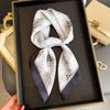 Art commuter style simulation silk printing silk scarf square scarf high-end shawl sunscreen neck small square scarf headscarf scarf
