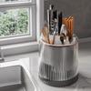 Kitchen Tabletop Rack Light Luxury Rotatable Knife Holder Kitchen Knife Storage Box Chopstick Cage Integrated Multi-Functional Storage