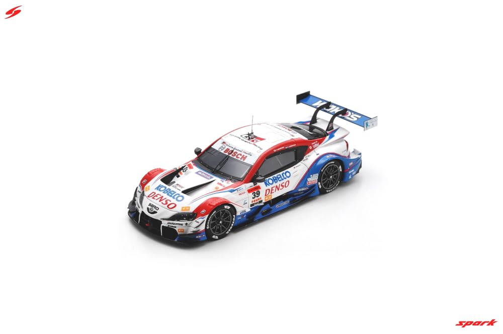 Spark scale TGR TEAM SARD DENSO KOBELCO SARD GR Supra Super GT GT500 2025 Yuhi Fenestraz Finished Model with Sponsor Logo Display 1/43 #39