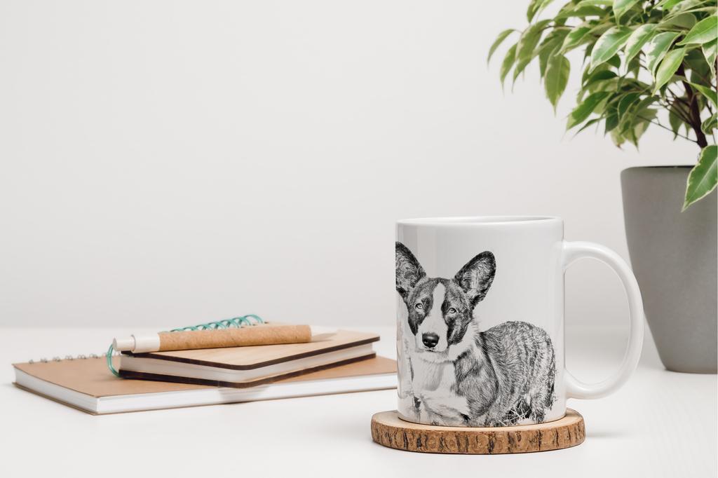 Cardigan Welsh Corgi - kubek z psem, uroczy kubek z grafiką, prezent z Twoim zdjęciem od marki Art-Dog