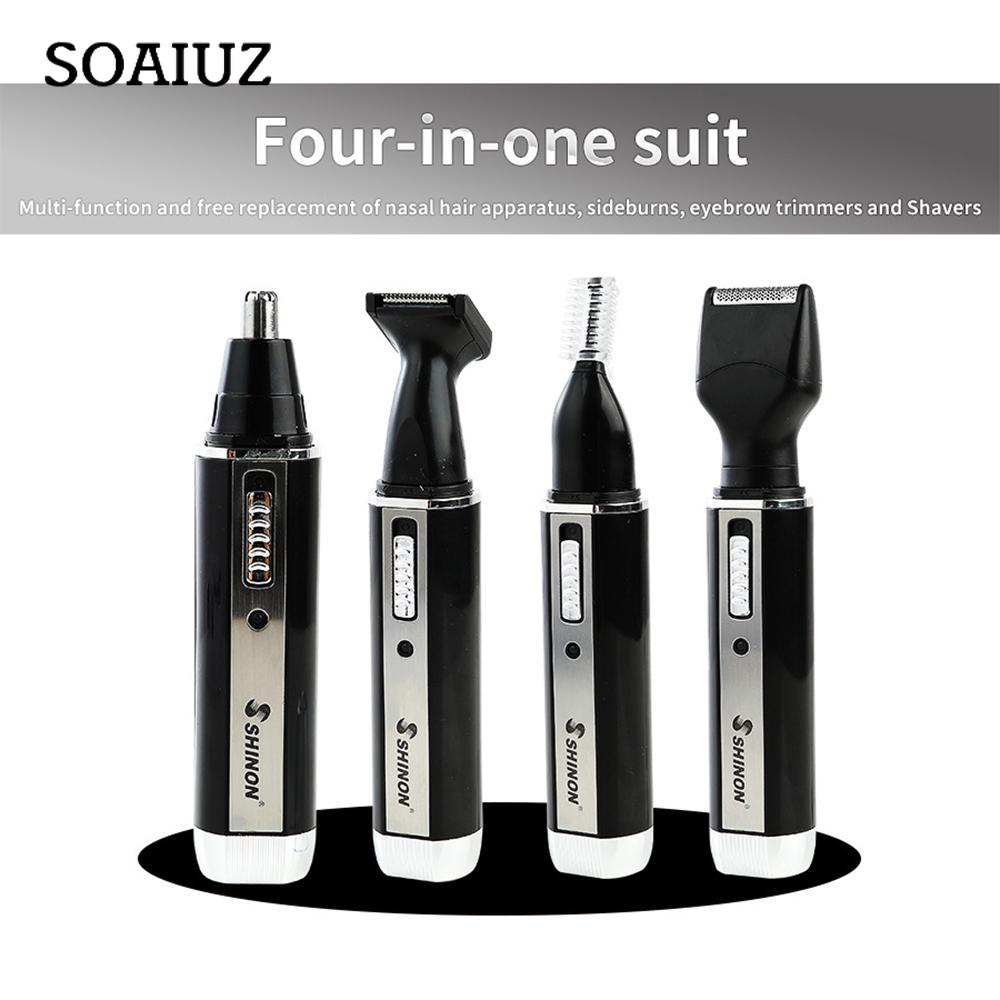 Multi-function Electric Nose Hair Trimmer Mini Razor Nose Hair 4 In 1 Temples Eyebrow Trimming Set