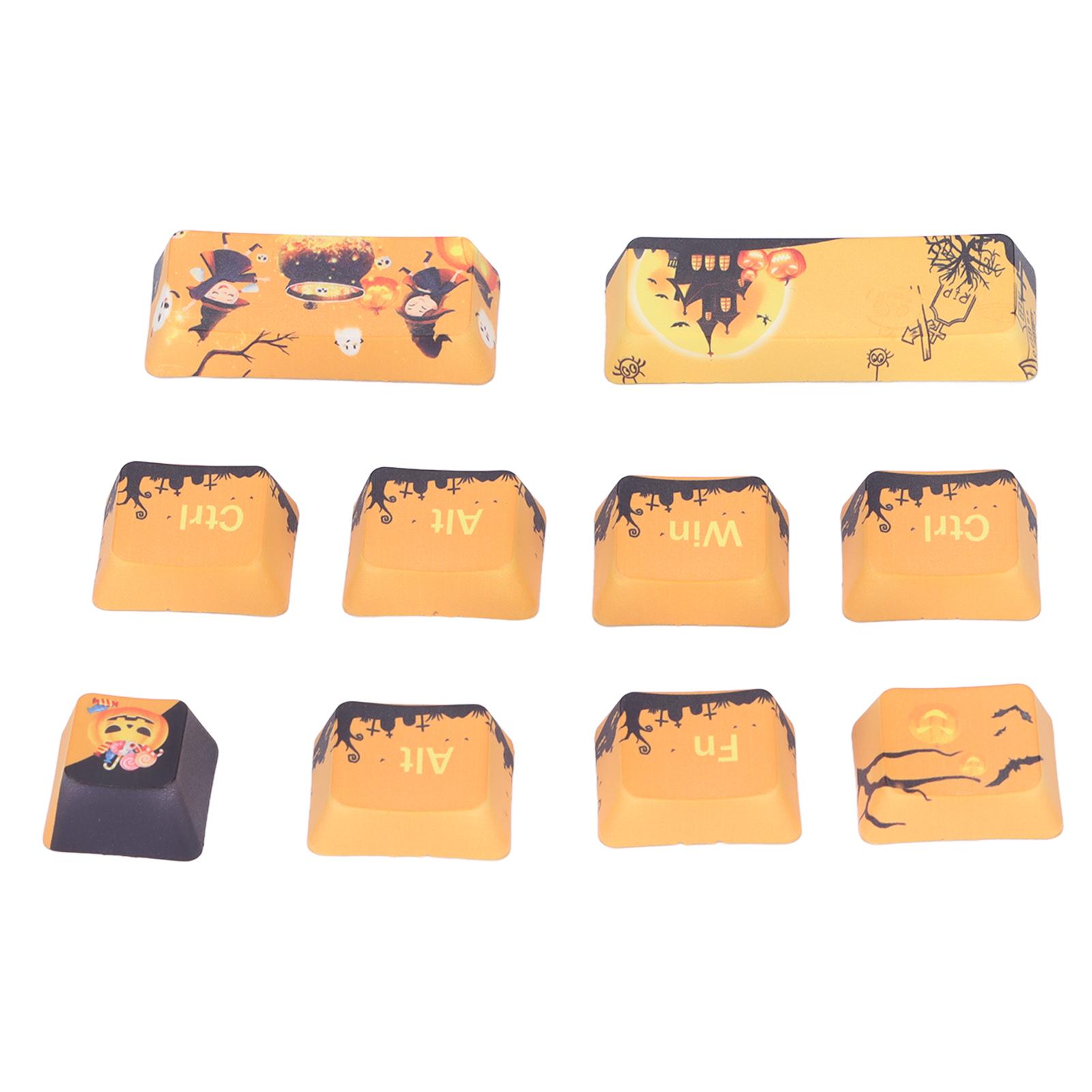 

Колпачки для клавиш из ПБТ, тема Хэллоуина, отличная долговечность, легкость набора текста, сделай сам, колпачки для клавиш