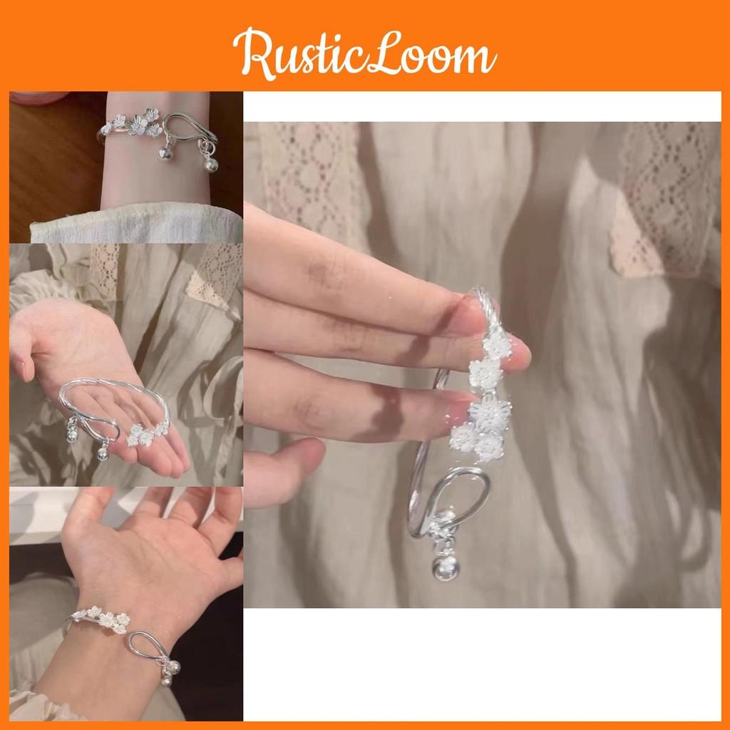 Gorgeous Of Lily The Valley Floral Bracelet Adjustable Open End Chic Jewelry Womens