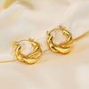 Simple Stainless Steel Earrings Wide Hoop Drop Earrings For Women Fashion Jewelry Accessories Gifts