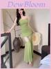 Private Lady Summer Mermaid Dress With Polyester Fabric And Slim Fit For Elegant Wear