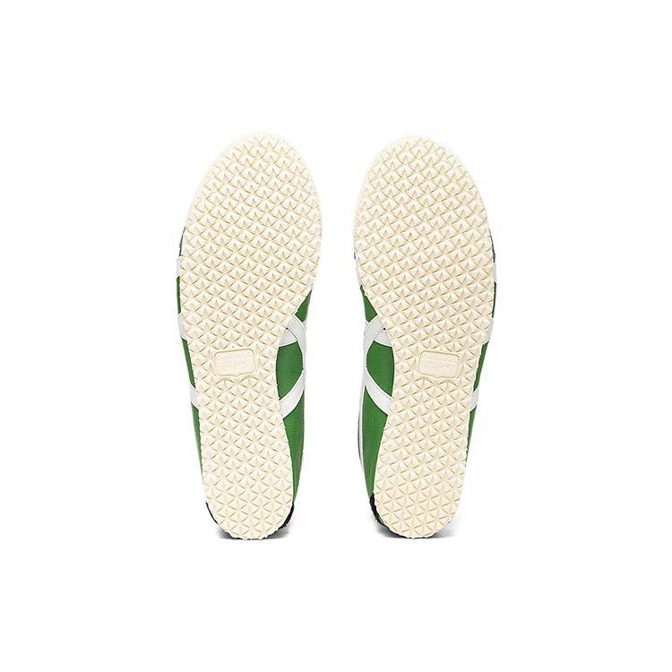 ONITSUKA TIGER Mexico 66 Round Toe Lace-Up Leather Lightweight Durable Low-Top Running Shoes Unisex Sneaker Green 1183A201-303