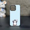 Penguin Phone Case For iPhone17,16,15,14,13,12,11 Plus,Pro Max Black Matte Shockproof Cover
