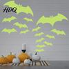 Glow Stickers Halloween Glow-in-the-Dark Bat Wall Stickers Luminous Cartoon Flying Bats Decals for Ceiling Door Window Decor Self-Adhesive Reusable