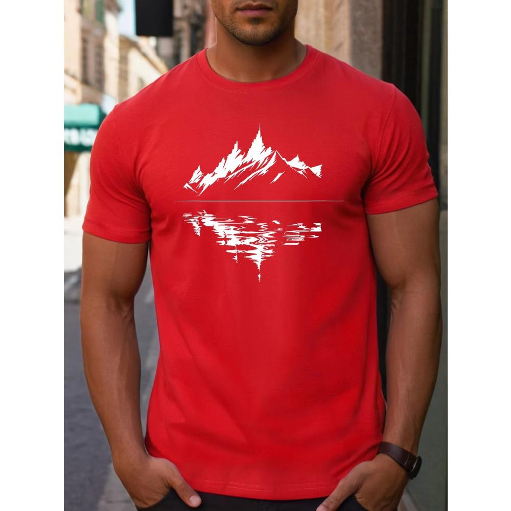 Fashionable Minimalist Printed T-shirt Summer Casual Men Cotton Retro Daily Simple Loose Fitness Run Short Sleeve Comfortable Breathable Soft T-Shirts