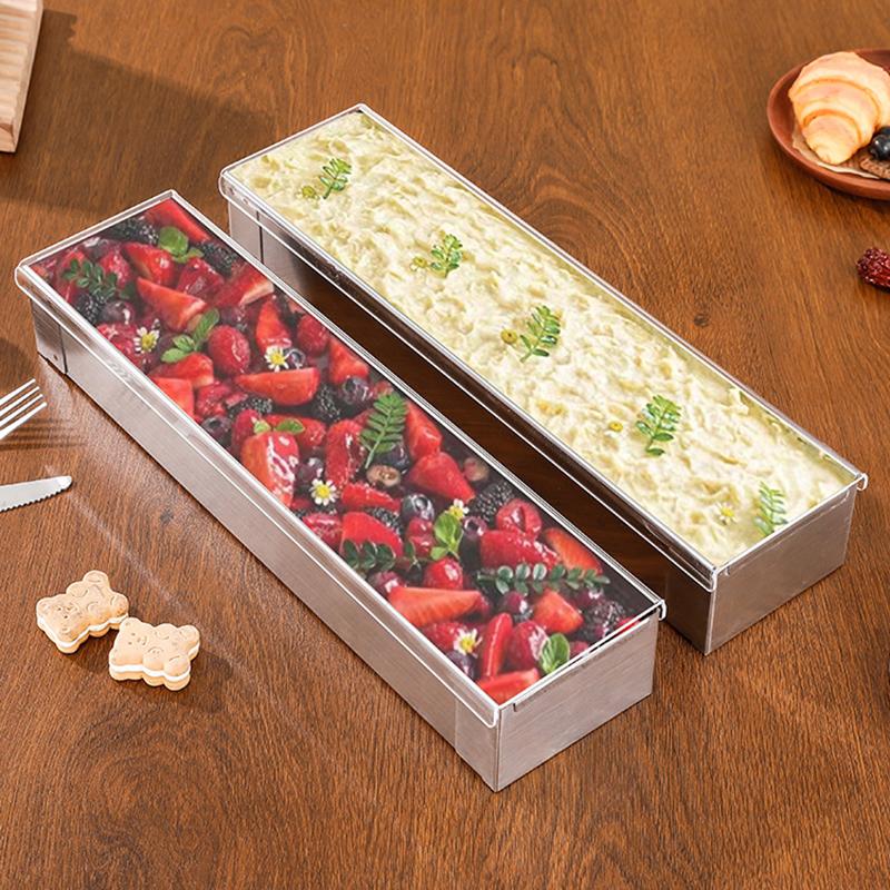 Stampo Rettangolare in Acciaio Inossidabile per Tiramisù Sicuro per Alimenti Riutilizzabile Strumento da Forno per Amanti della Cottura Progetti Fai-da-Te di Pasticceria Casalinga